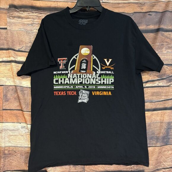 NCAA Final Four National Championship L  T-Shirt Texas Tech Virginia Basketball - Picture 1 of 8
